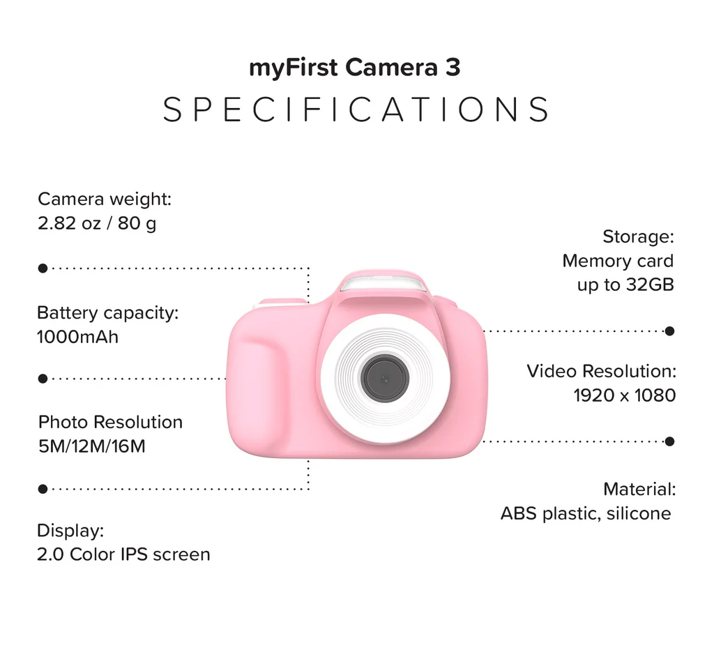 Kids Digital Camera with Rubber Protective Case & Lanyard | myFirst Camera 3 - Image 10