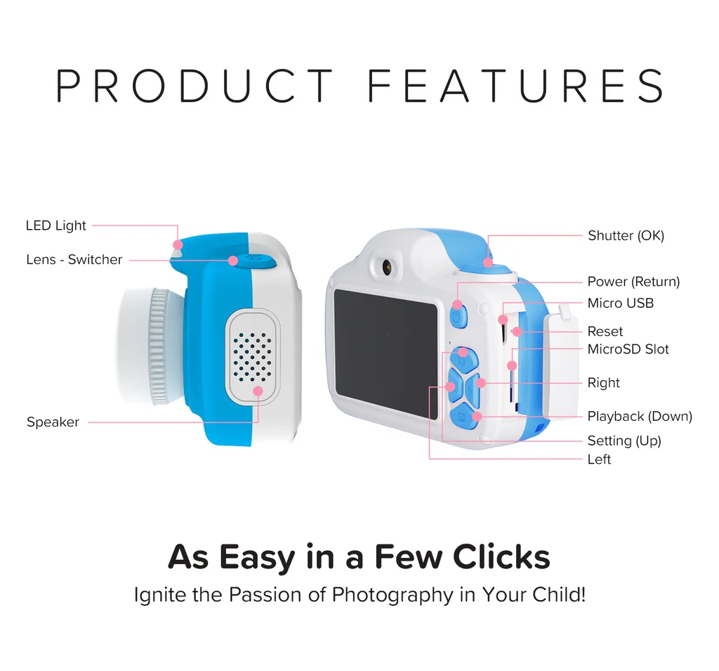 Kids Digital Camera with Rubber Protective Case & Lanyard | myFirst Camera 3 - Image 9