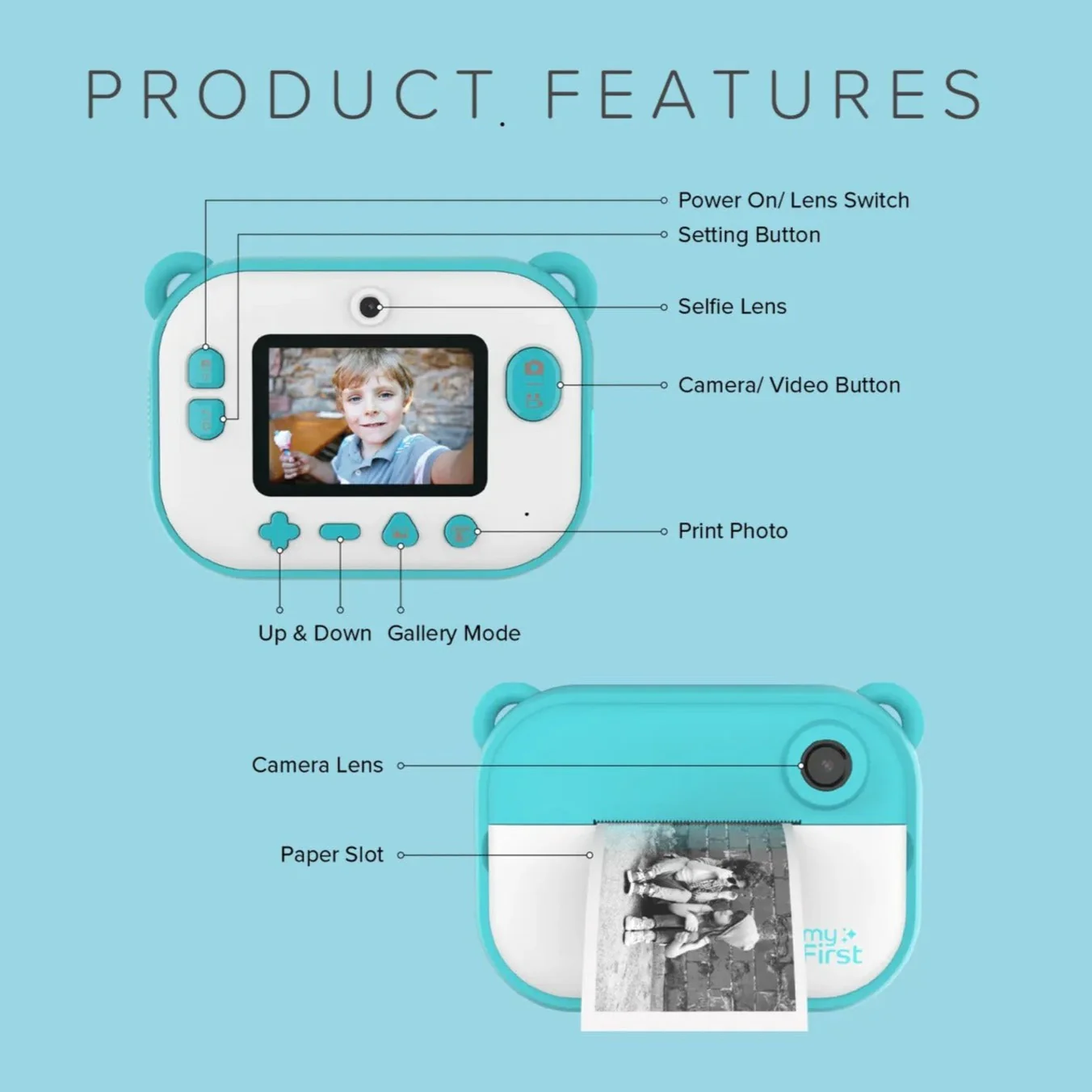Instant Print Camera | Thermal Printer w/ Paper Refills | myFirst Camera Insta 2 - Image 7
