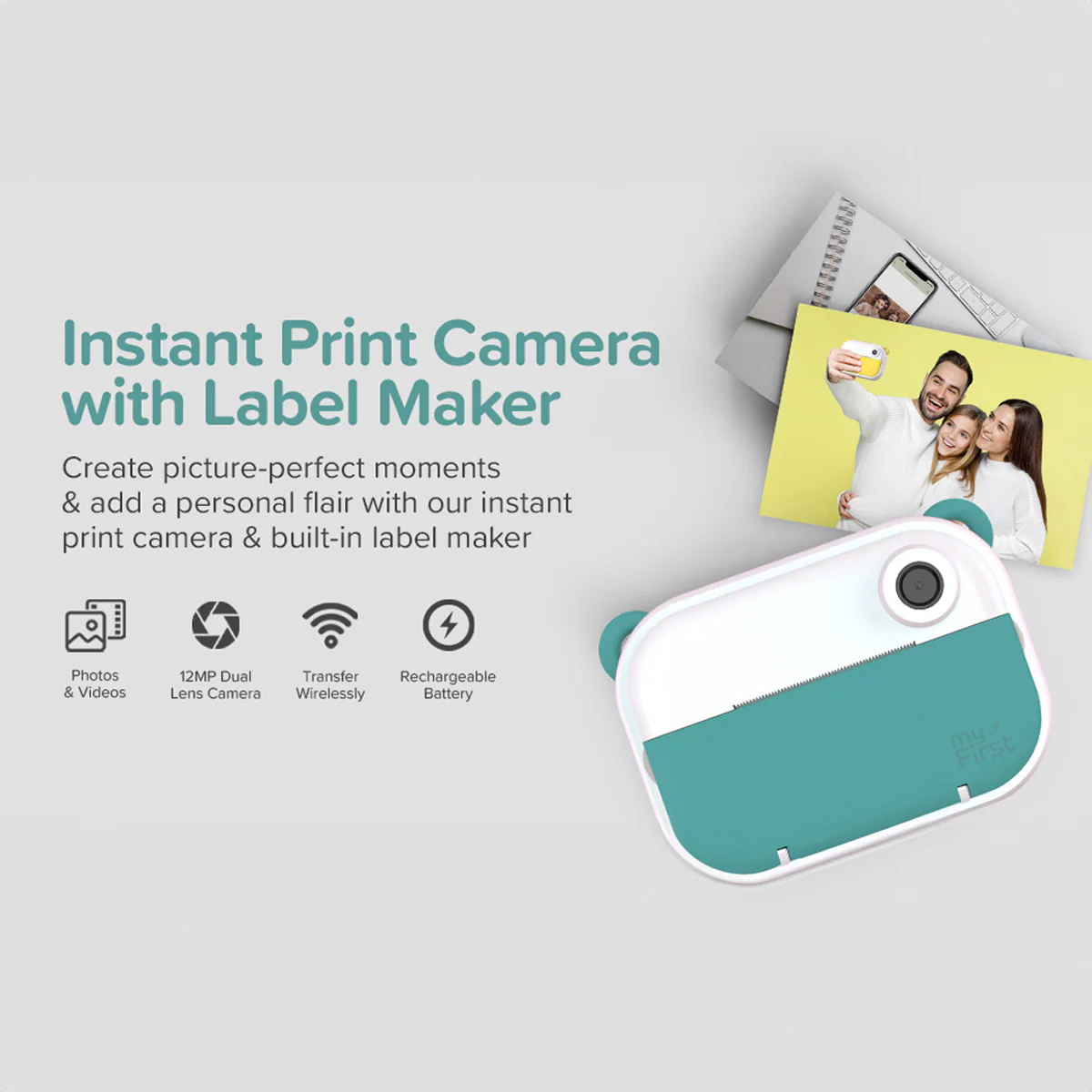 Instant Print Camera & Label Maker | Thermal Printer w/ Refills | myFirst Camera Insta Wi - Image 23