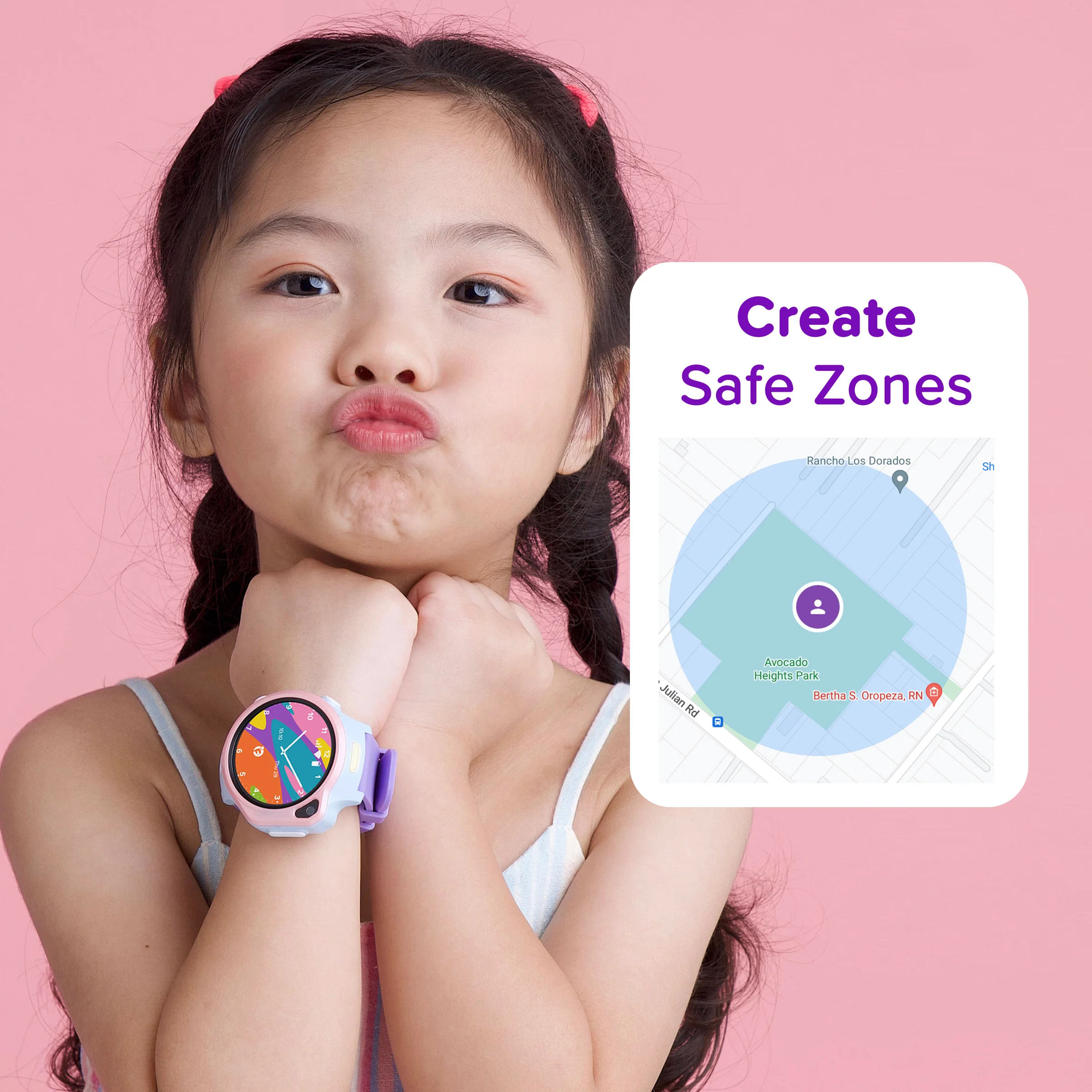 4G Kids Smart Watch with GPS Tracking, Video Call (Square) | myFirst Fone S3 - Image 6