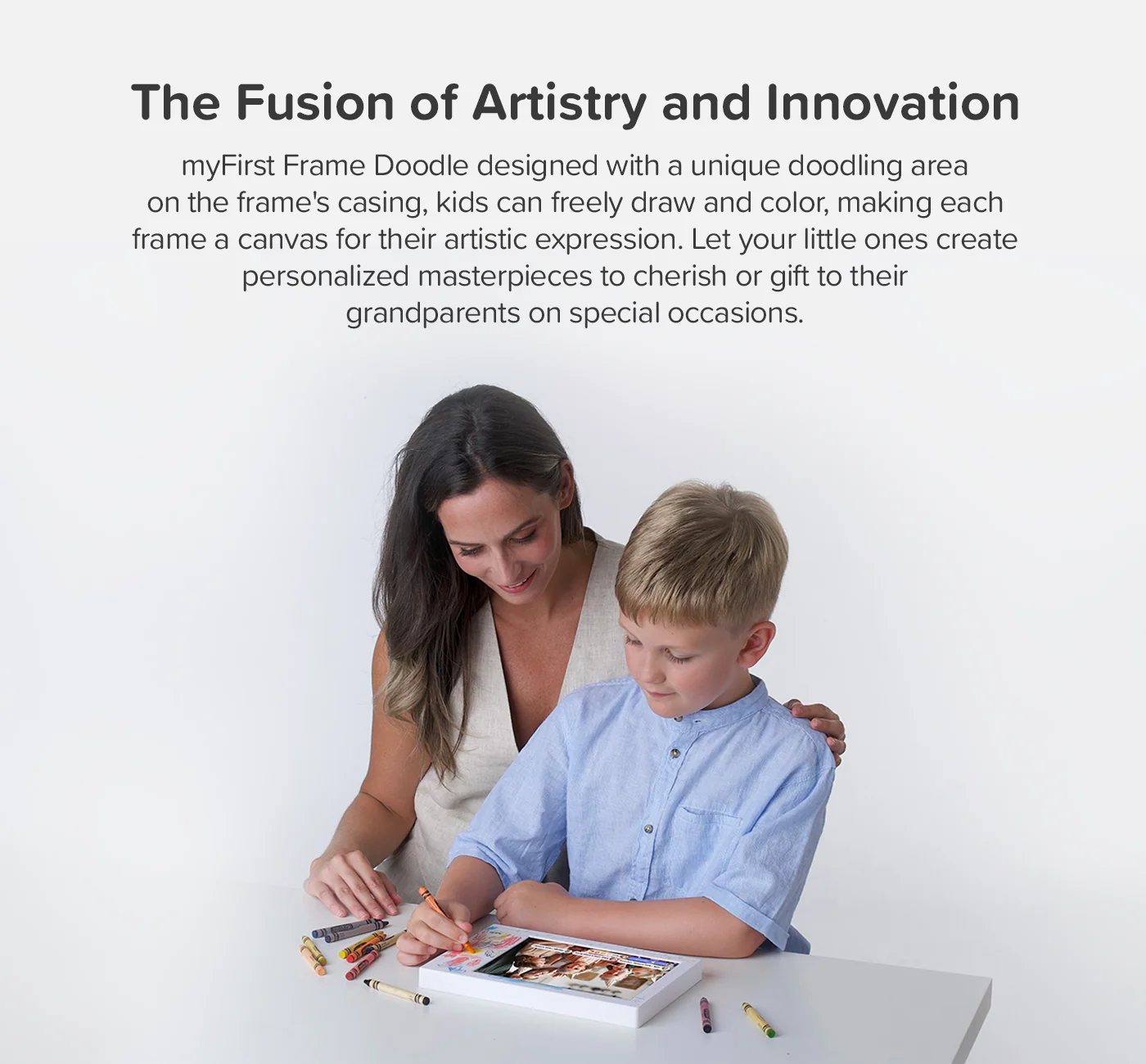 Digital Photo Frame | 9 Inch Personalized Gift | myFirst Frame Doodle - Image 11