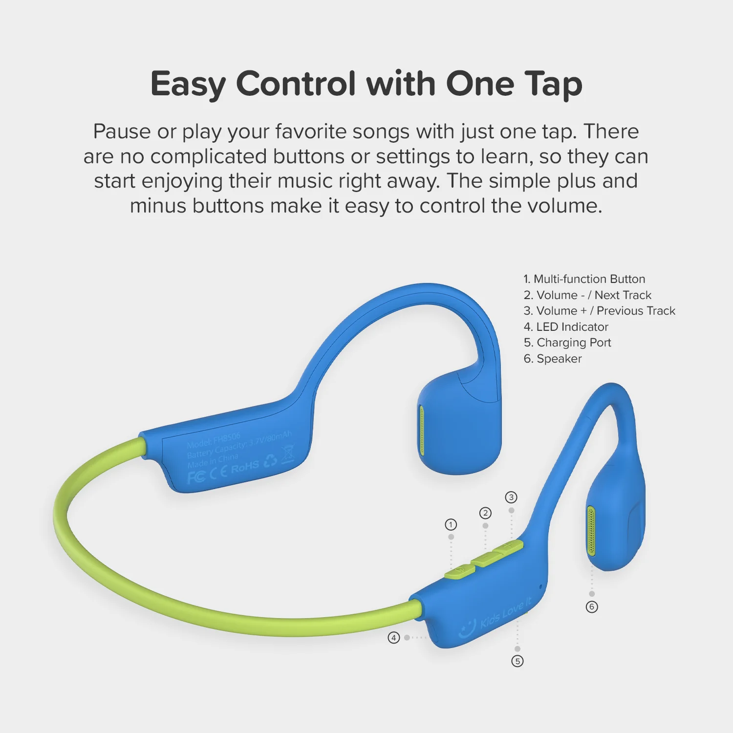 Air Conduction Headphone for Kids | myFirst Headphones AirWaves - Image 3