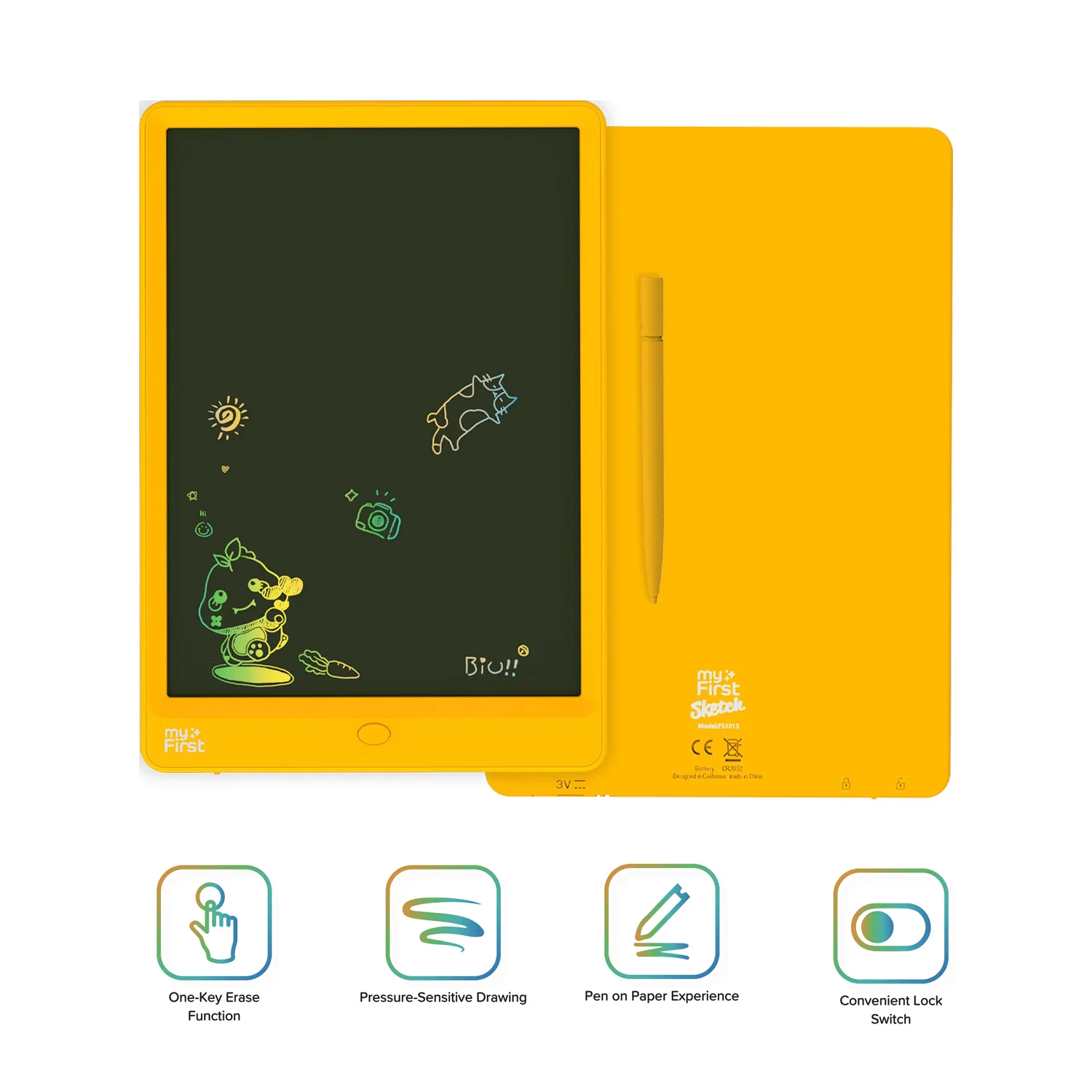 Drawing Pad For Kids with Color LCD Screen | myFirst Sketch 3 - Image 4